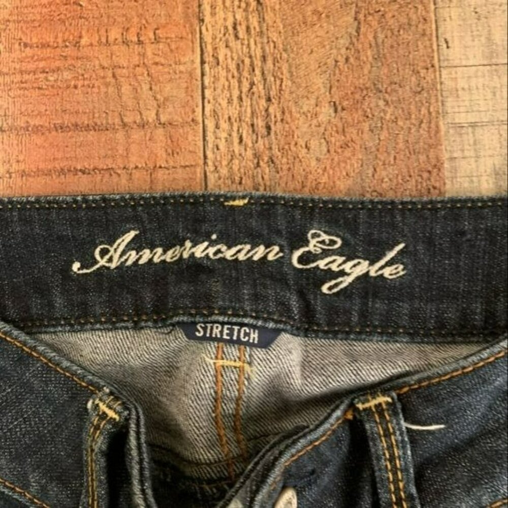 American eagle womens artist cropped straight leg denim jeans - 4 - Picture 5 of 13